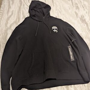 Karl Lagerfeld Black Graphic Hoodie
